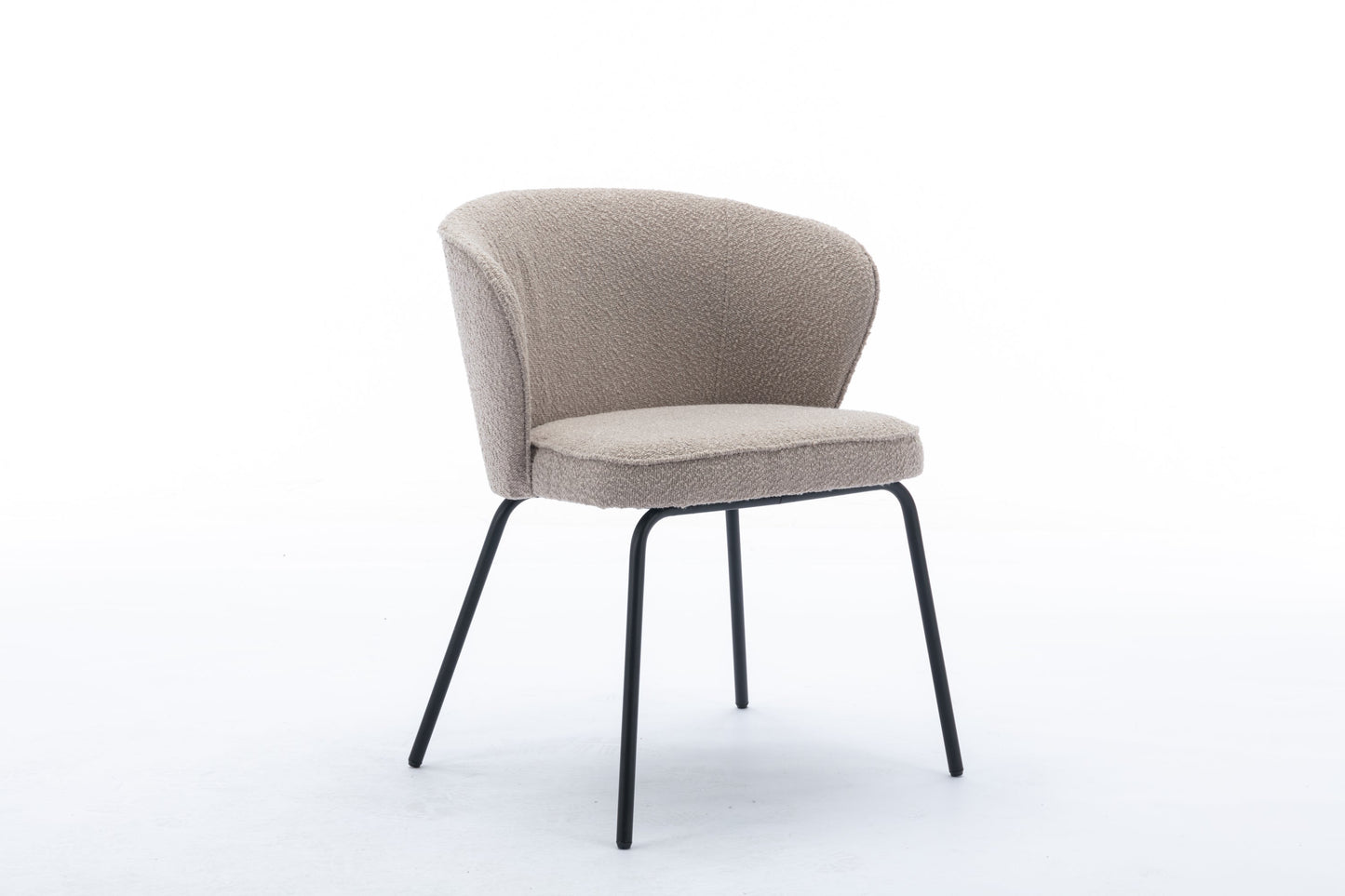 Retro Minimalist Modern Boucle Fabric Dining Chairs