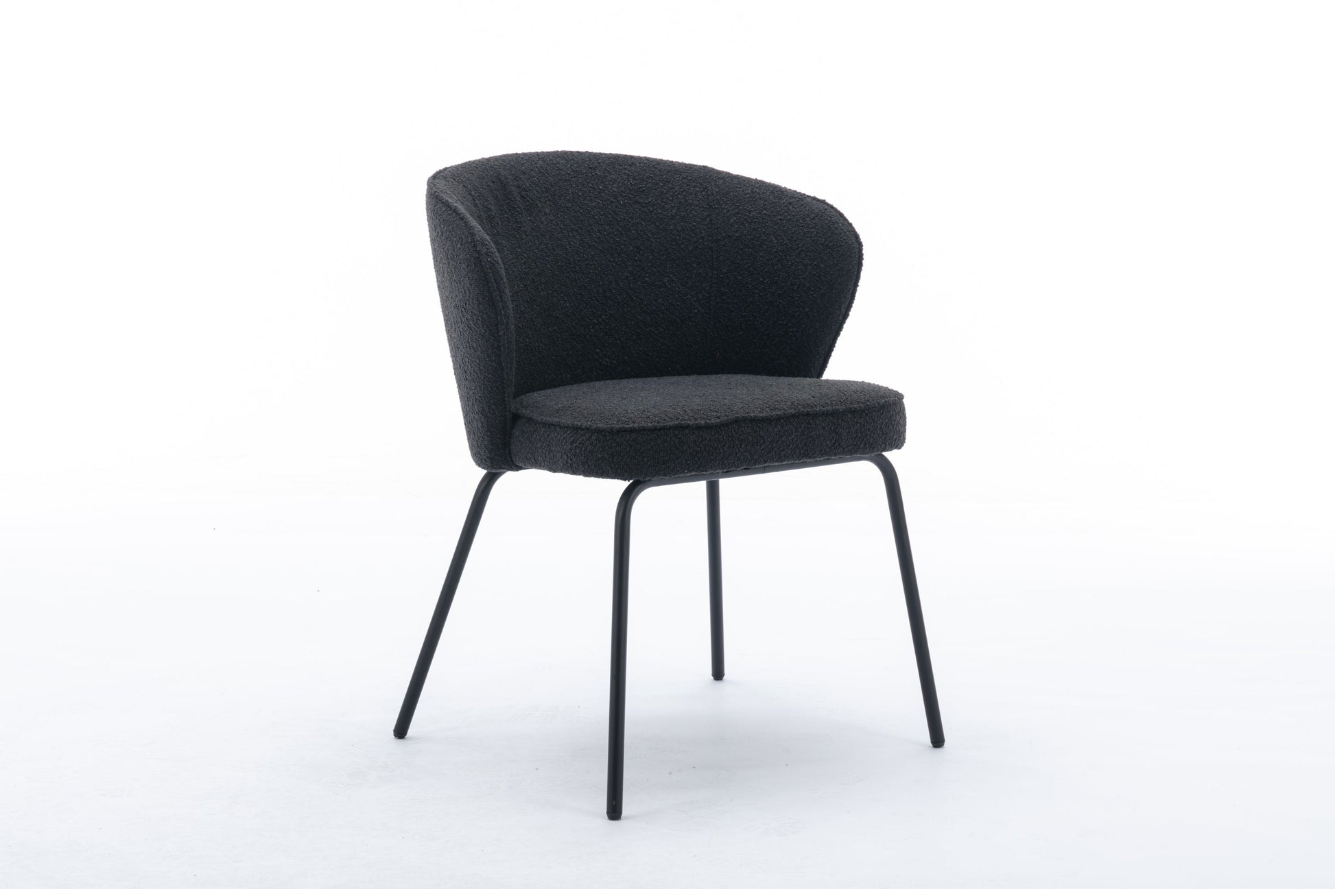 Retro Minimalist Modern Boucle Fabric Dining Chairs