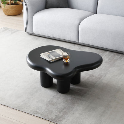 Cute Cloud Coffee Table for Living Room, Black ,35.43inch