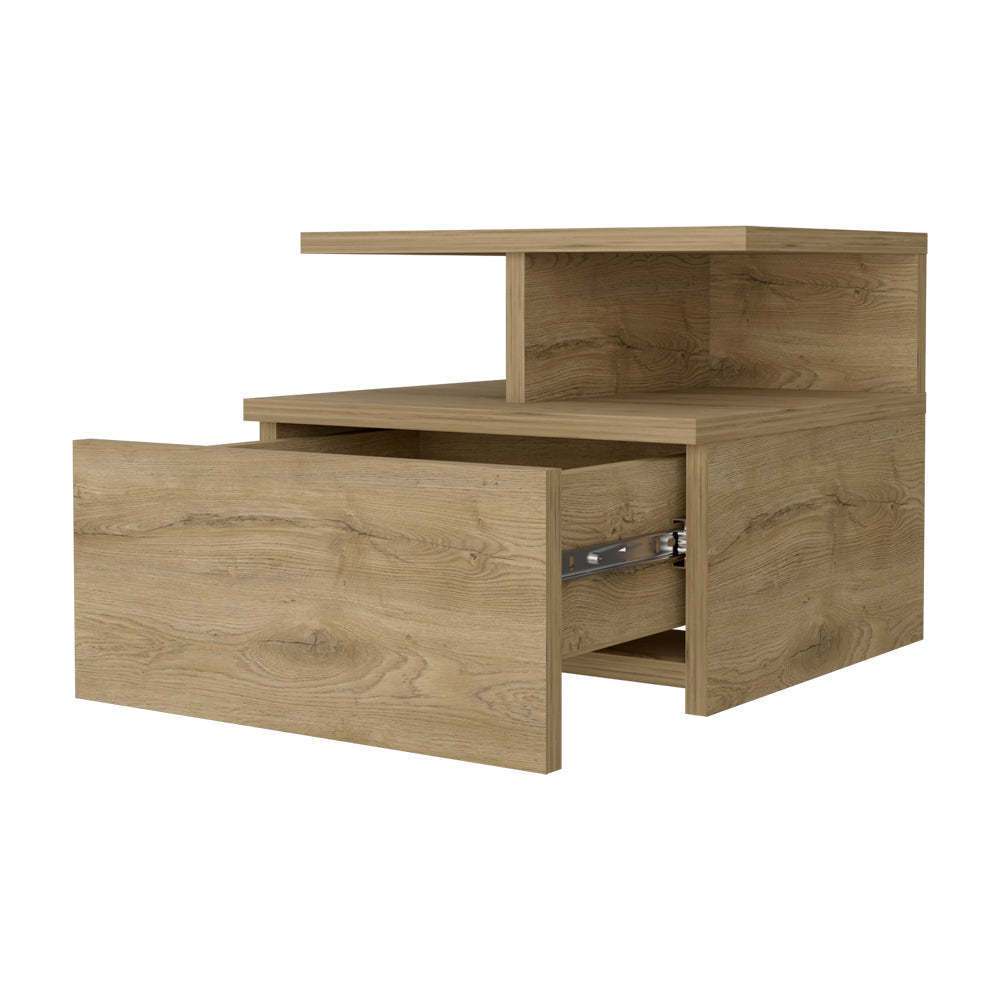 Samuel Macadamia 2-Tier Shelf Floating Nightstand