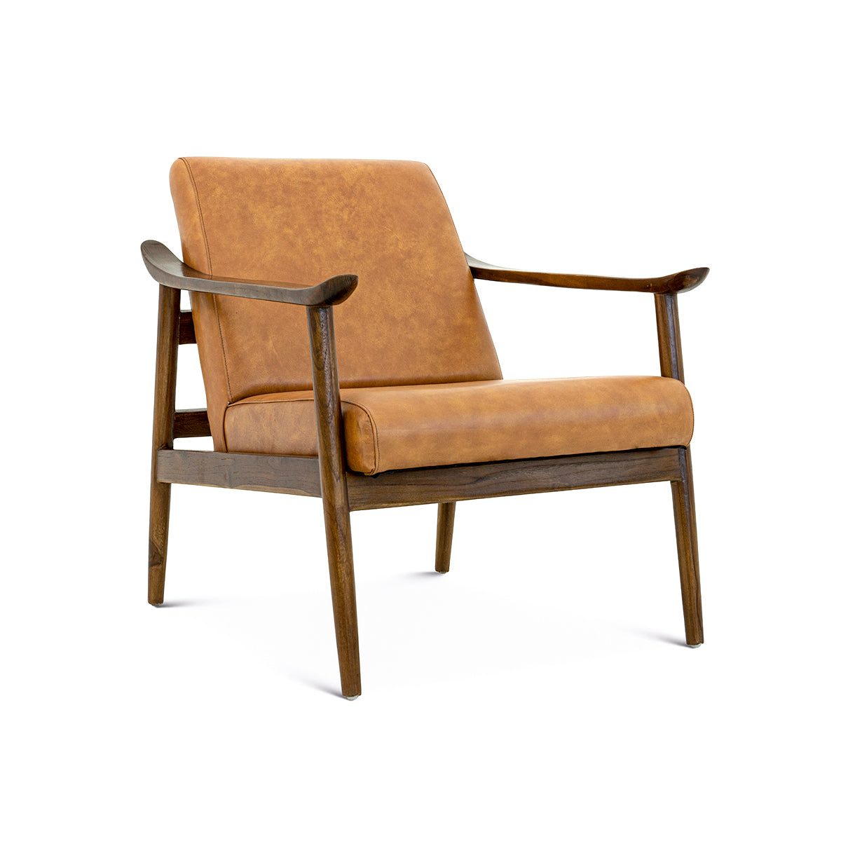 Brandon Tan Leather Lounge Chair