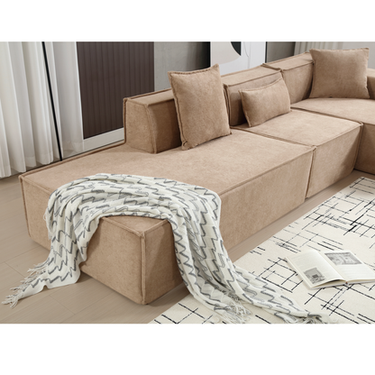 Modular Cloud Sofa Sectional, Free Combination, L-shaped