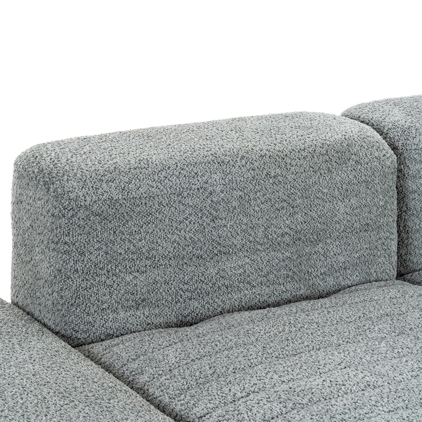 116.5" Sectional Sofa Full-compressed Sofa Couch Free-combined Sofa for Living Room, Grey