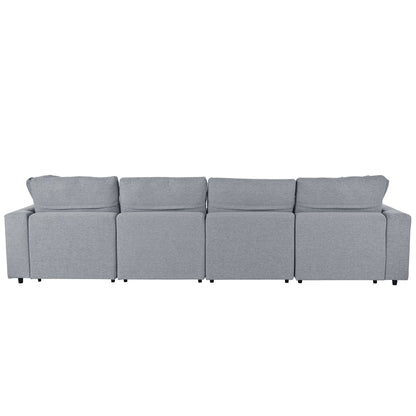 U_STYLE Modern Large U-Shape Sectional Sofa, 2 Large Chaise with Removable Ottomans for Living Room