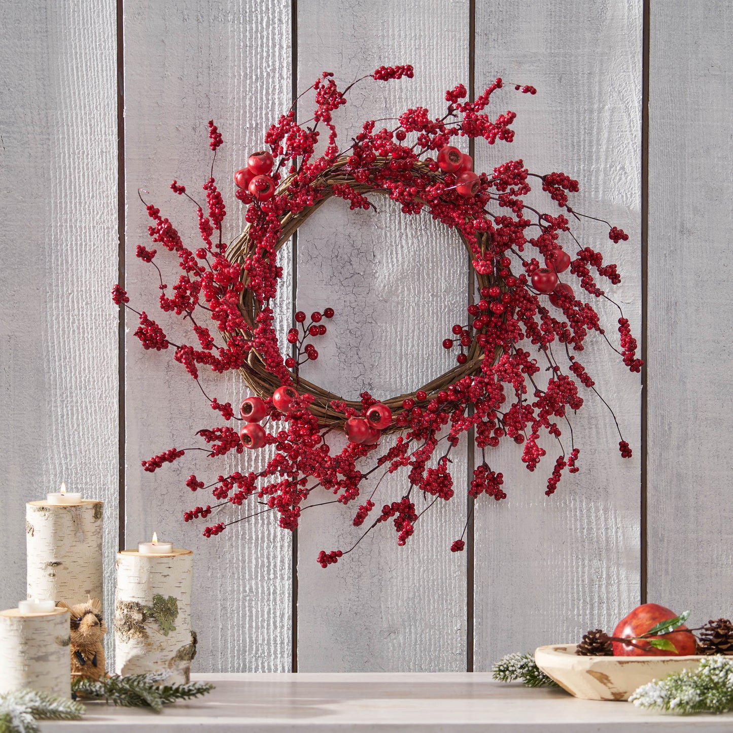 23.5" WP MIXED BERRY WREATH