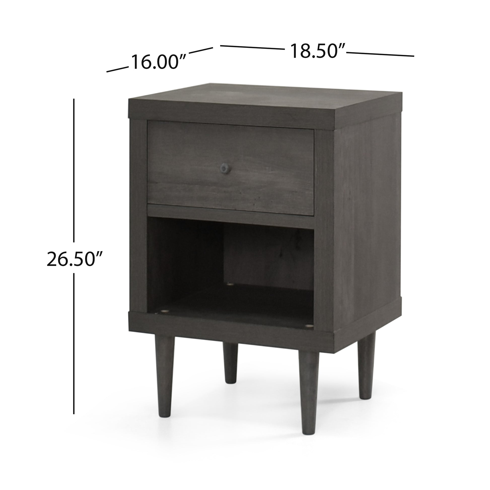 Ashley Modern Nightstand 1-Drawer, Bedside Table