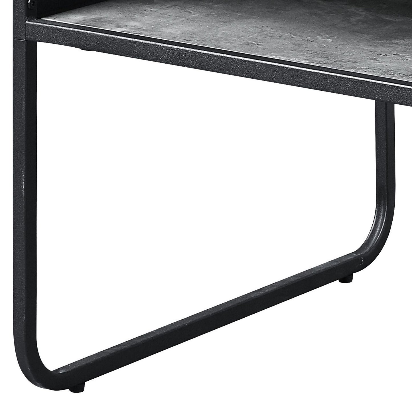 Concrete Grey and Black 1-shelf Coffee Table