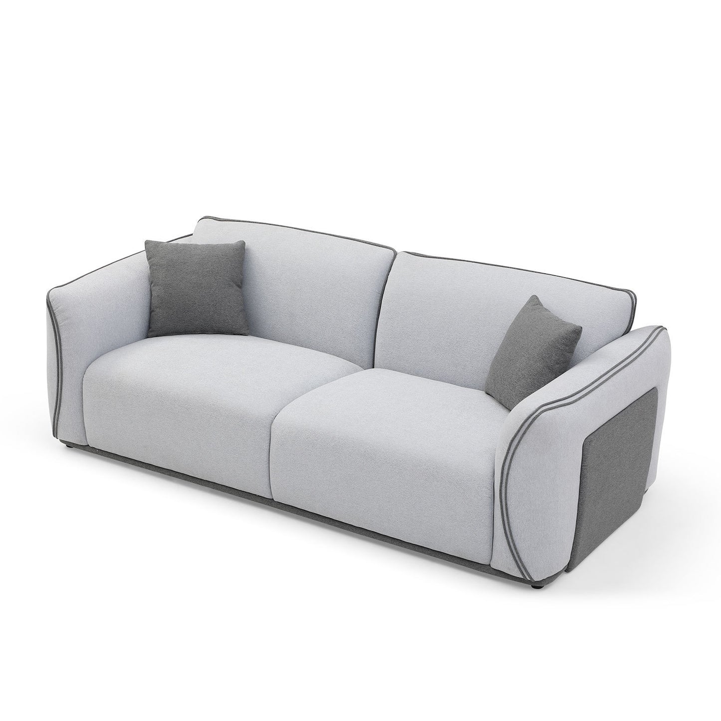 Grey Couch Upholstered Sofa, Modern Sofa for Living Room, Couch for Small Spaces.