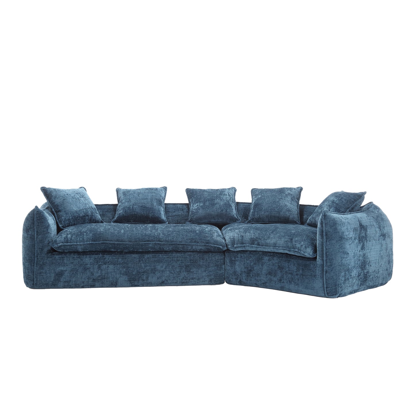 Modular Sectional Sofa, U-Shaped Couch with Sofa for five & Pillows, Modern Minimalist chenille Fabric Large Comfy Cloud Sofas, Living Room Furniture Sets