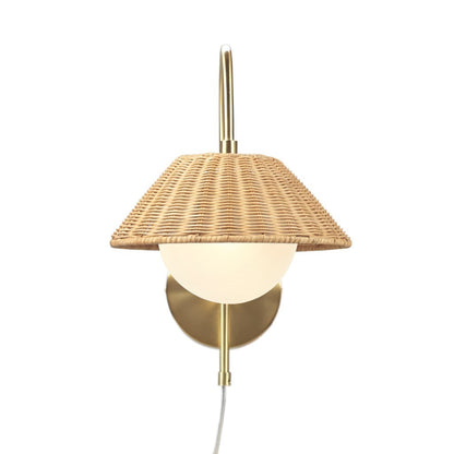 Rattan Weave Wall Sconce