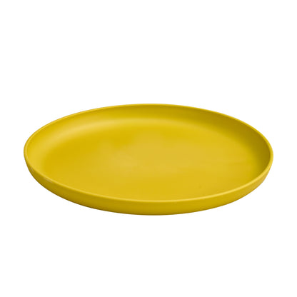 Yellow side table small Space Stylish and Versatile Plastic Round Side Table