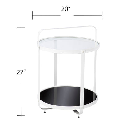 Vimmerly Glass-Top End Table