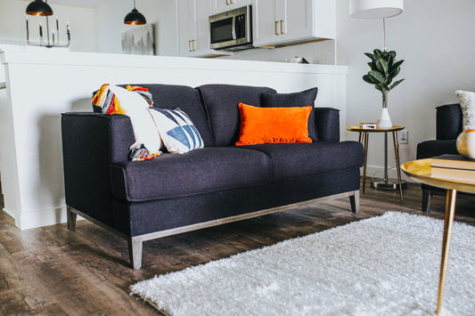 Aspen Navy Linen LoveSeat