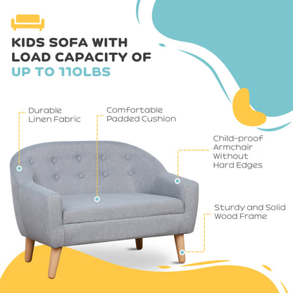 Modern Kids Sofa Linen Fabric