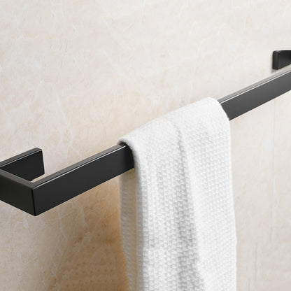 Bathroom Towel Bar, 24 Inch Towel Racks for Bathroom Wall Mounted, Heavy Duty Hand Towel Holder Organizer, Modern Home Decor Towel Rod, Matte Black Single Bar