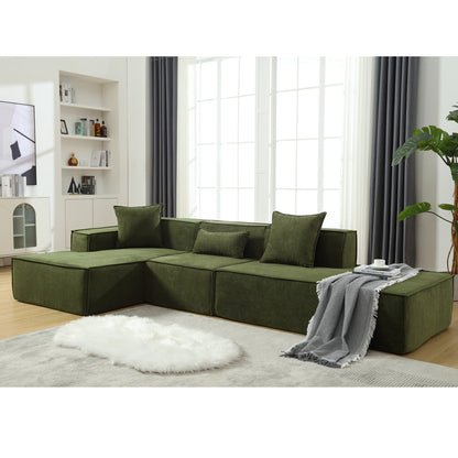 Modular Cloud Sofa Sectional, Free Combination, L-shaped