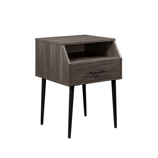 Contemporary Angled Nightstand – Slate Grey