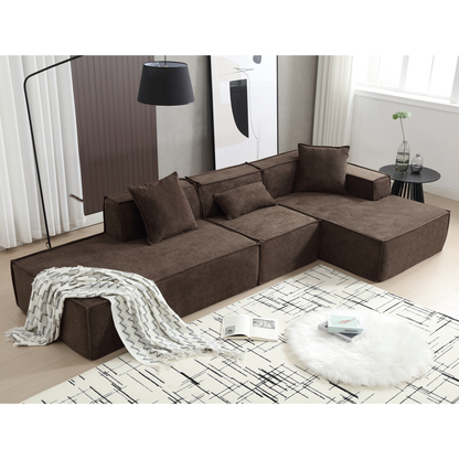 Modular Cloud Sofa Sectional, Free Combination, L-shaped