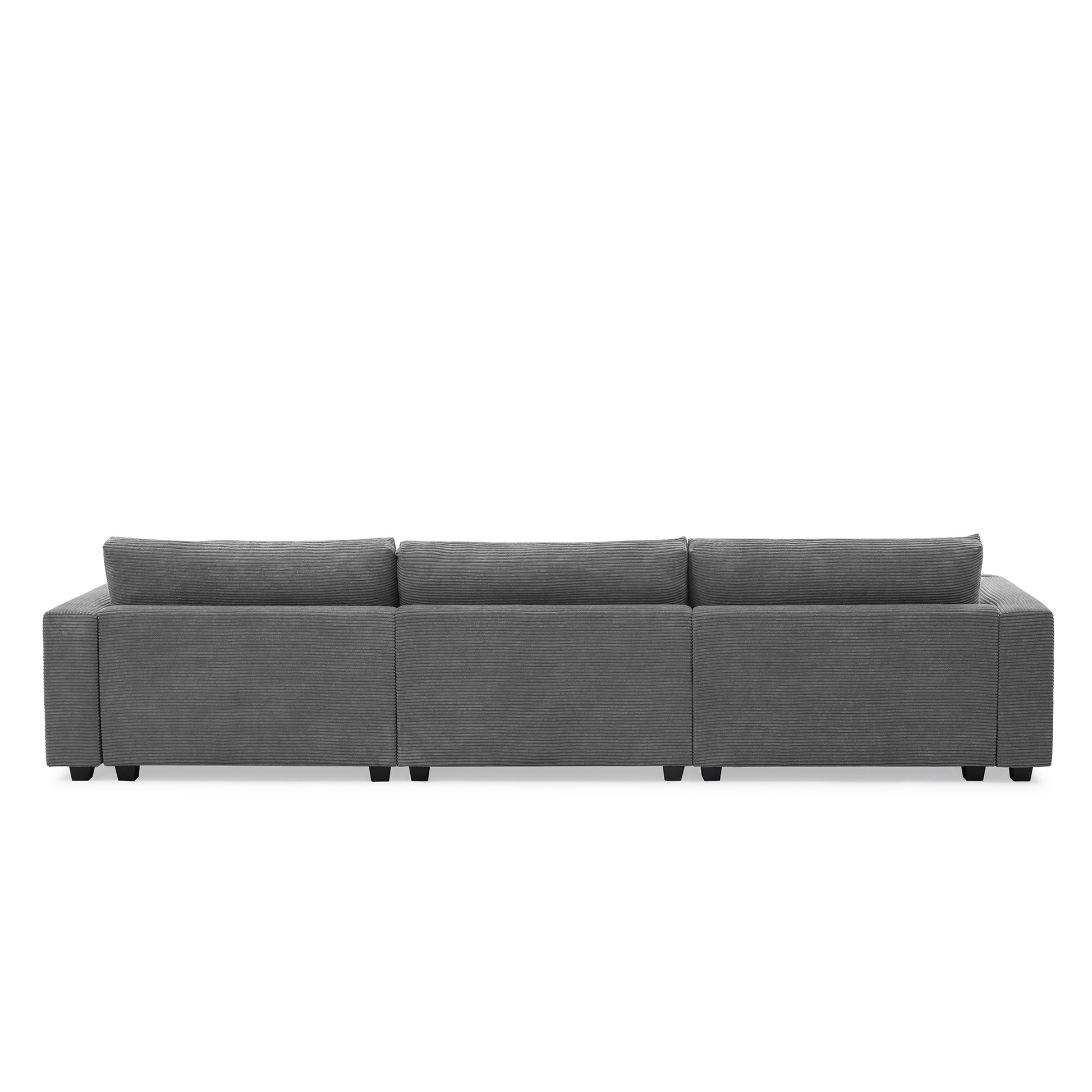 [VIDEO provided][New]134*54"Oversized Corduroy Sectional Sofa,L Shaped Cloud Couch with USB Charging Port,Cup Holder,Deep Seat Sofa Bed with 50" Chaise,Comfy Indoor Furniture for Living Room,3 Colors