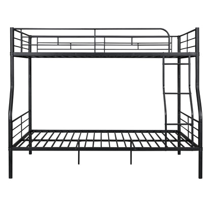 Full XL Over Queen Metal Bunk Bed, Black