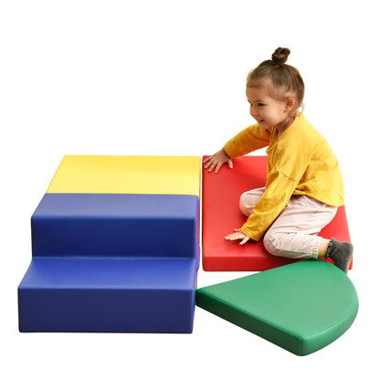 Soft Climb and Crawl Foam Playset, Safe Soft Foam Nugget Block for Infants, Preschools, Toddlers, Kids Crawling and Climbing Indoor Active Play Structure