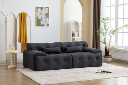 Large Size 2 Seater Sofa, Pure Foam Comfy Sofa Couch, Modern Lounge Sofa for Living Room, Apartment