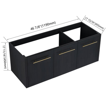 48 Inch Wall-mounted Bathroom Vanity (Only the Cabinet Body, No Top Sink)-BVB09148BCT