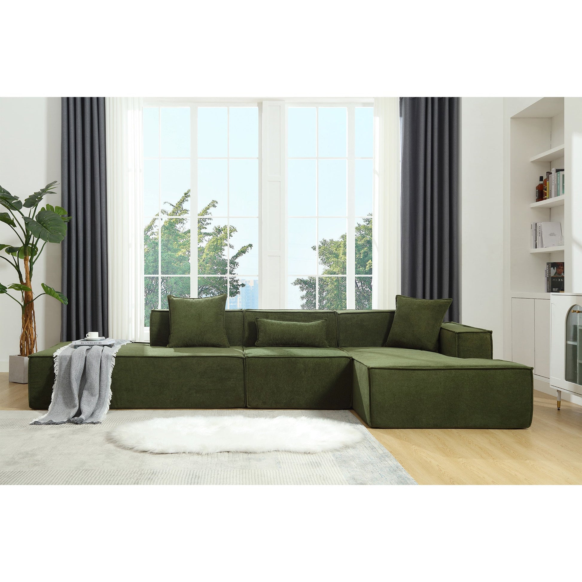 Modular Cloud Sofa Sectional, Free Combination, L-shaped