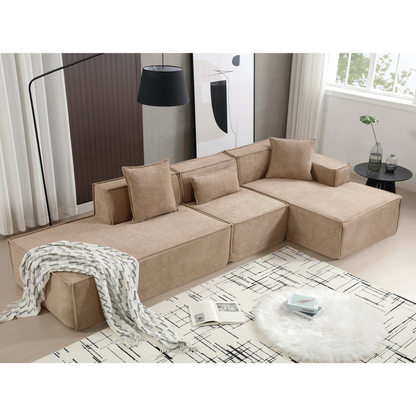 Modular Cloud Sofa Sectional, Free Combination, L-shaped