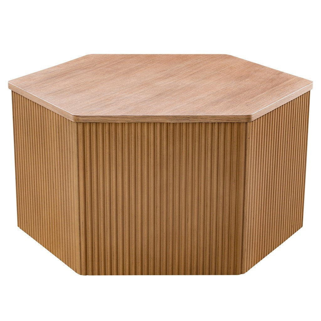 Fluted Hexagon Coffee Table