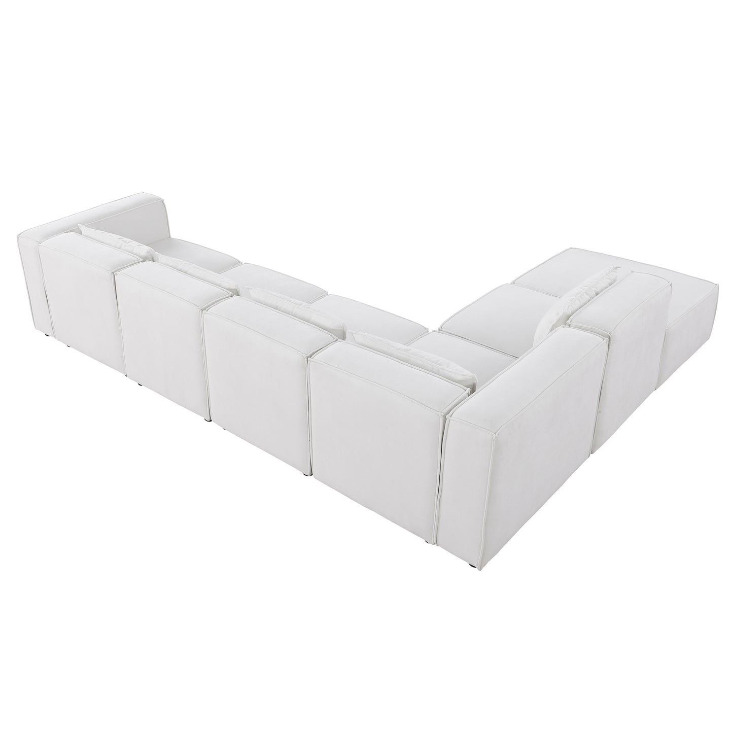 modular sofa BEIGE   chenille fabric,  simple and grand, the seat and back is very soft. this is also a KNOCK DOWN sofa