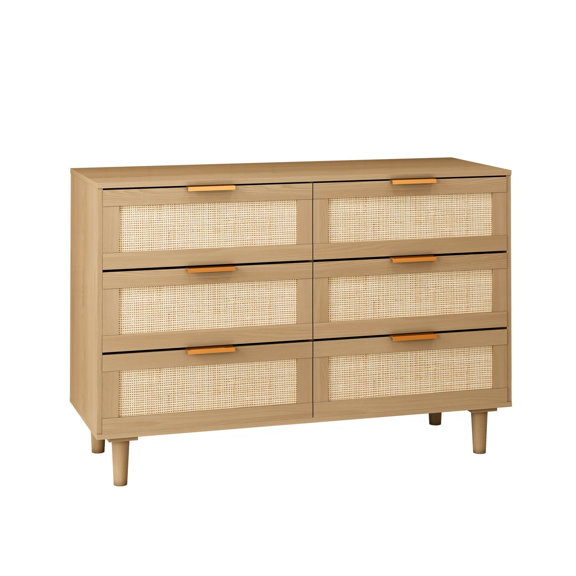 6 drawers Rattan dresser Rattan Drawer, Bedroom,Living Room - Groovy Boardz