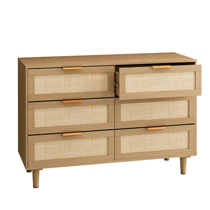 6 drawers Rattan dresser Rattan Drawer, Bedroom,Living Room - Groovy Boardz