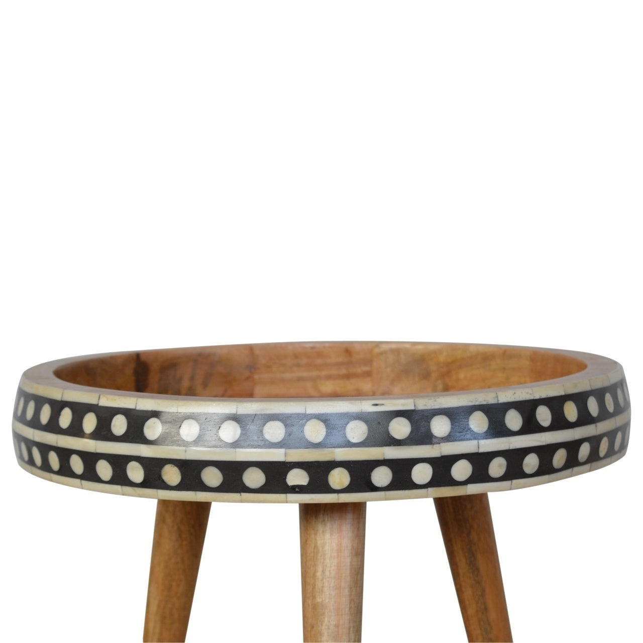 Artisan Furniture Solid Wood Small Dotted End Table