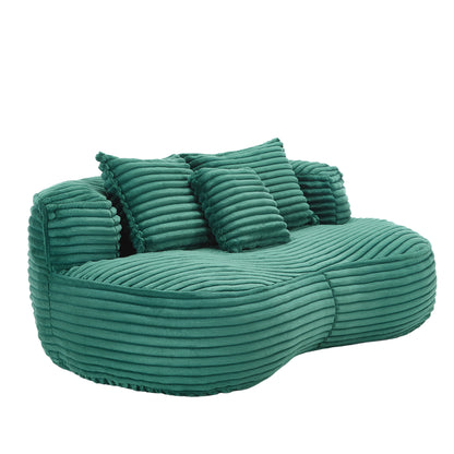 COOLMORE Bean Bag sofa Lazy Sofa Durable Comfort Lounger High Back Bean Bag Chair Couch for Adults and Kids, Indoor & Outdoor, Accent Floor Soft Lounge Chair (Emerald)