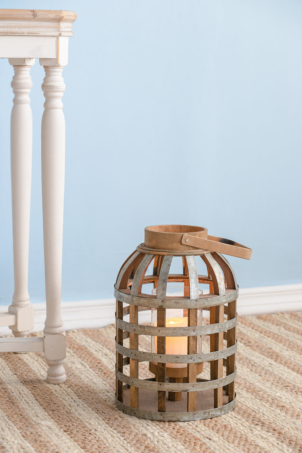 Decorative Lantern with Handle, Wooden Lantern for Indoor Outdoor, Home Garden Wedding