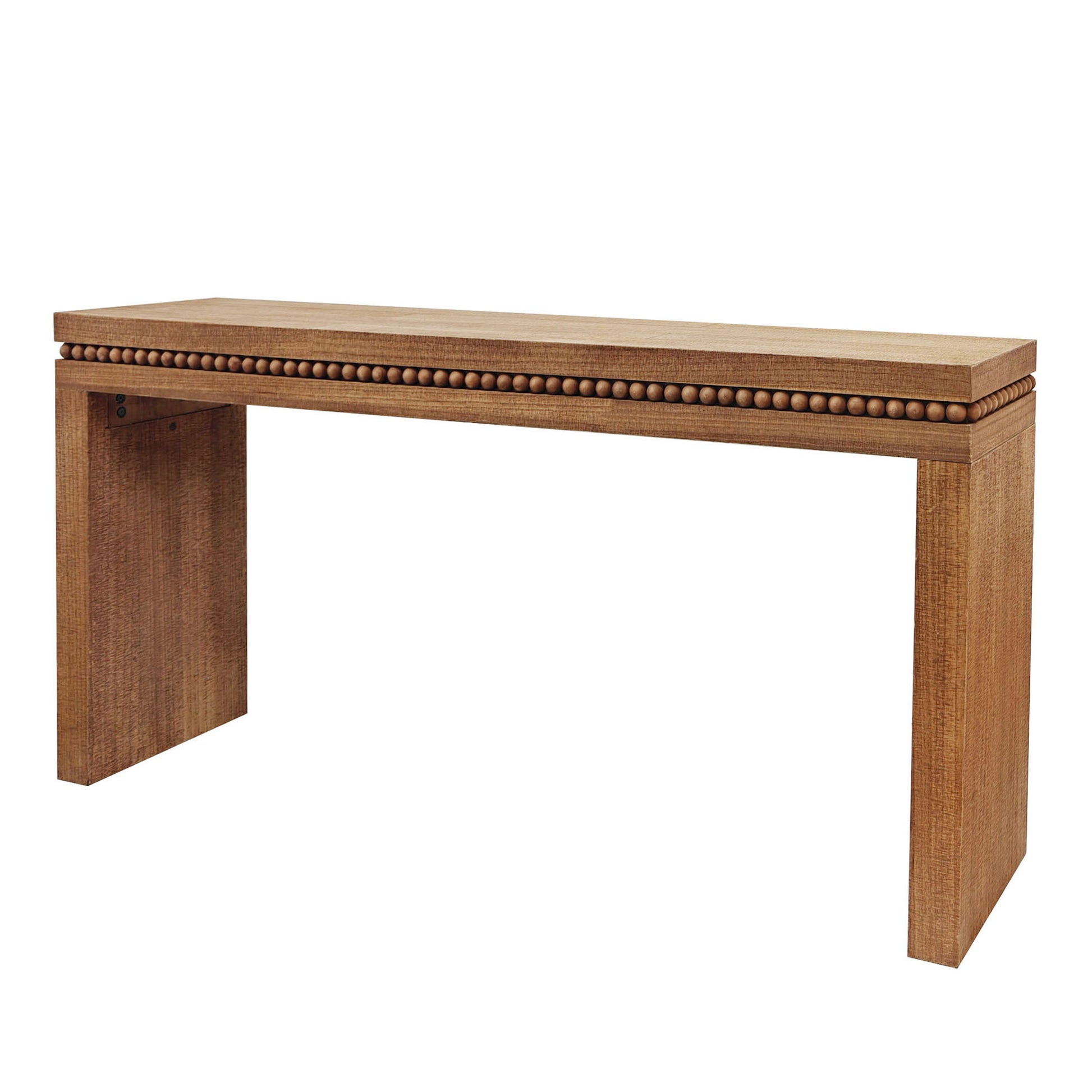 Concepts Natural Wood Beaded Console Table