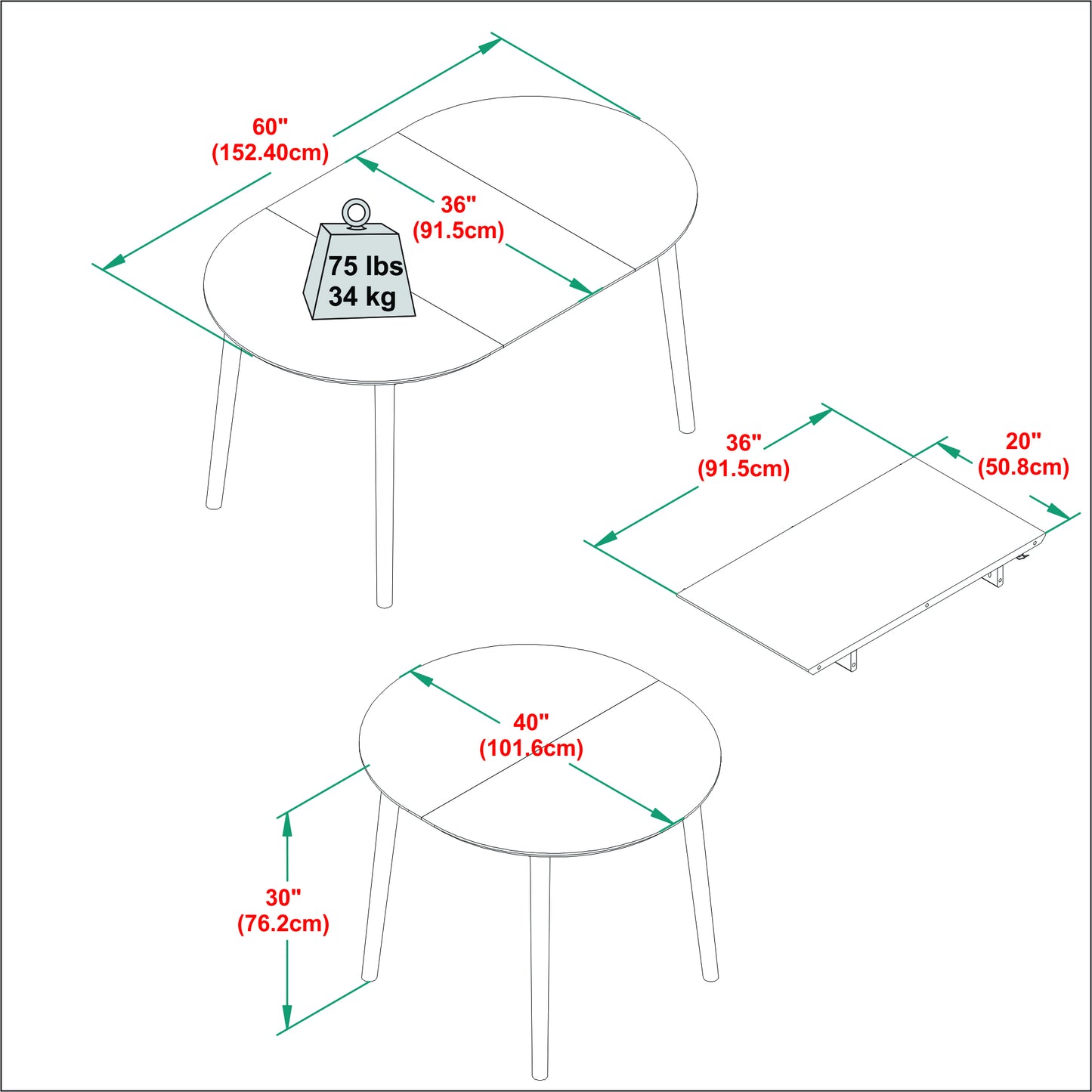 Mid-Century Damsel Extension Dining Table with Removable Leaf, Caramel