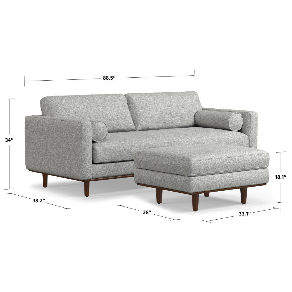 Morrison 89-inch Sofa and Ottoman Set