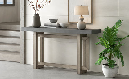 U_STYLE Contemporary Console Table with Wood Top, Extra Long Entryway Table for Entryway, Hallway, Living Room, Foyer, Corridor