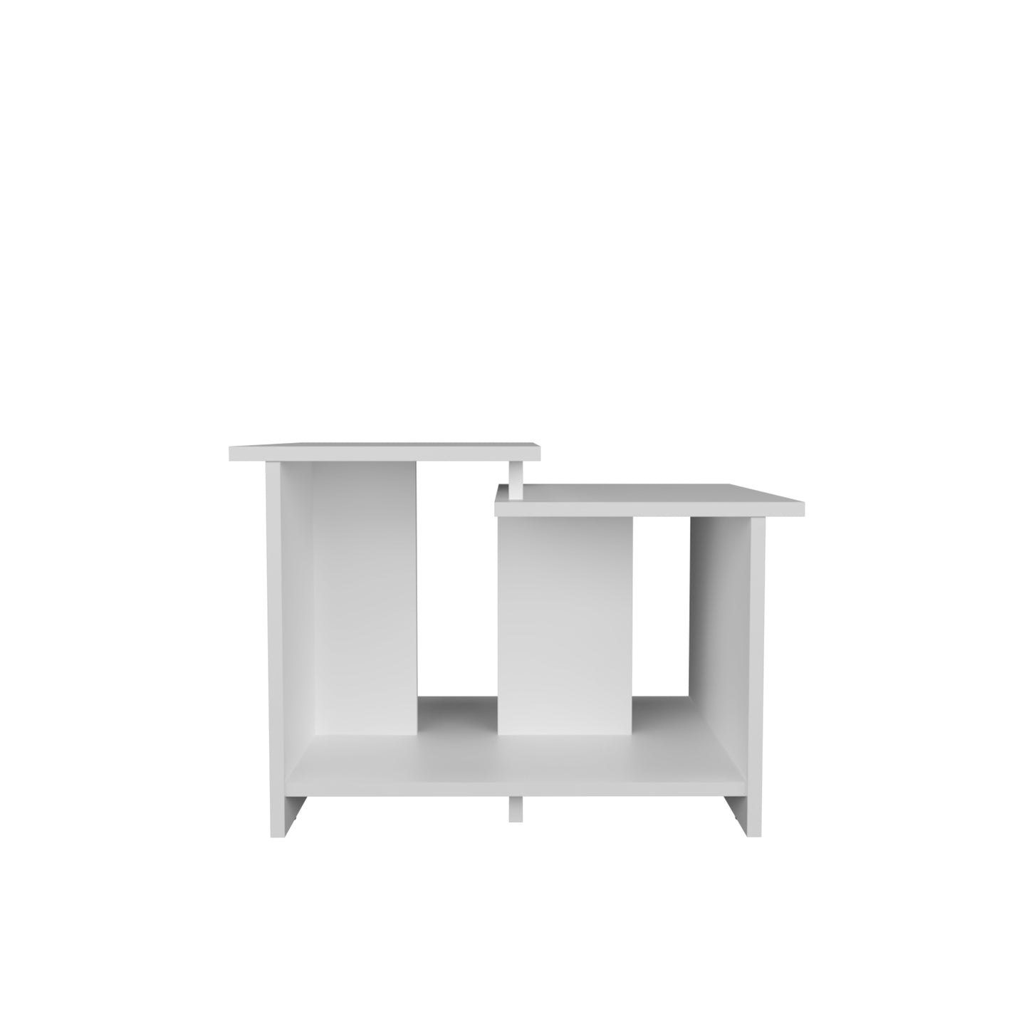 Weman 23.6" W  Coffee Table with Open Shelf Living Room, Home Office Storage White