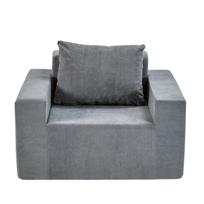 Sofa in a box Foam Sofa Couch with Pillow, Bean Bag Chairs for Adults Stuffed High-Density Foam, Large Bean Bag Sofa for Living room Bedroom Gaming Room