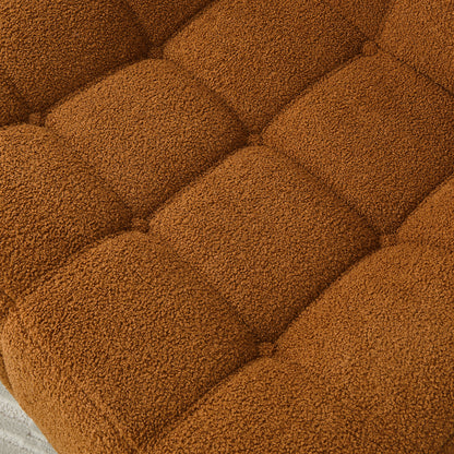 Bean Bag Chair Sofa, Sherpa Beanbag Chair Couch for Adults, Armless Tufted Bean Bag Lounge Soft Comfy Chair for Bedroom, Living Room or Balcony(Orange)