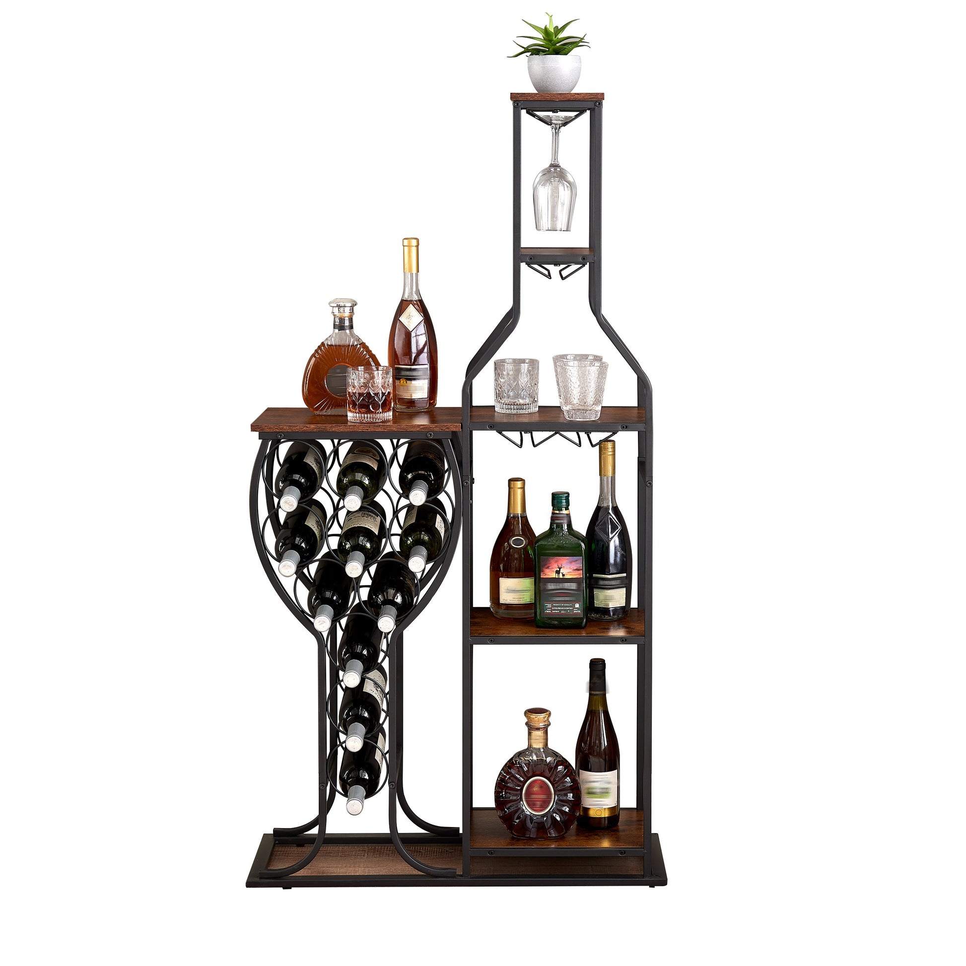 Wayman Wine Bottle Wine Bakers Rack