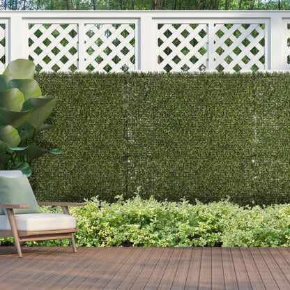 Artificial Grass Wall Panel Backdrop, 12 20" x 20" Boxwood UV Protection Privacy Coverage Panels for Indoor & Outdoor Decor, Wall & Fence Covering, Green