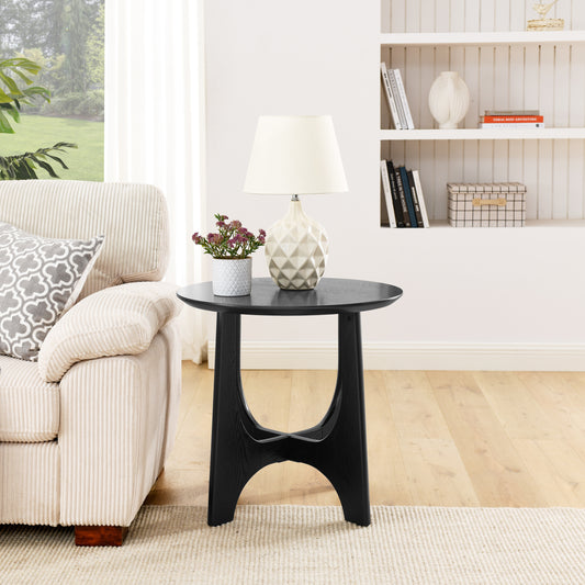 Olivia Round Wooden End Table