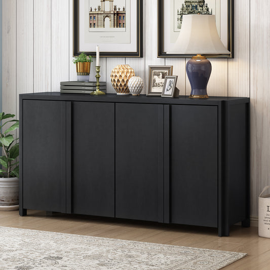 U_Style Designed Storage Cabinet Sideboard with 4 Doors , Adjustable Shelves, Suitable for Living Rooms, Entrance and Study Rooms.