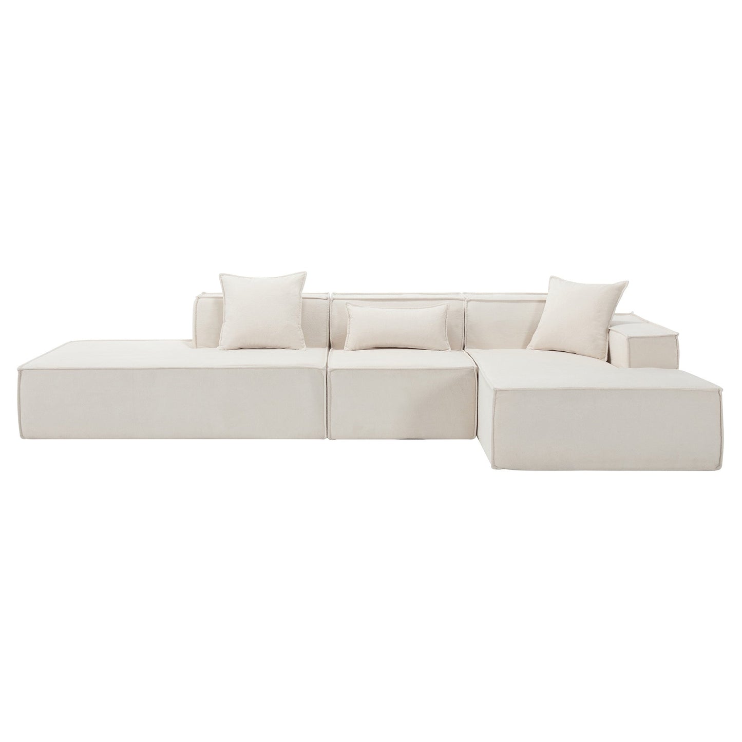 Modular Cloud Sofa Sectional, Free Combination, L-shaped