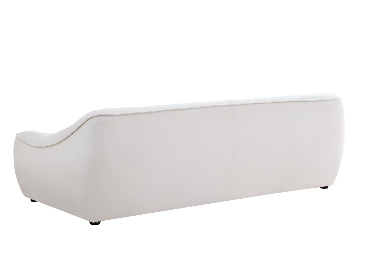 WKS10W White  sofa with , durable fabric, solid wood frame, high density sponge filler