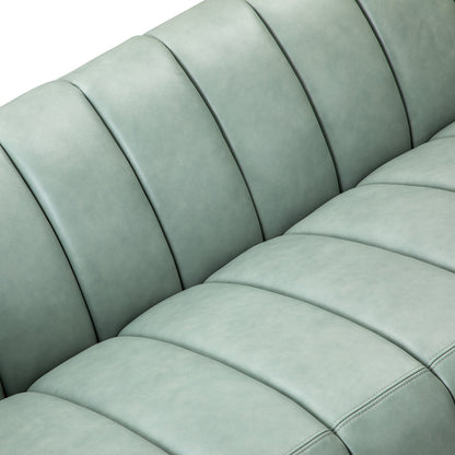 Ulysses 83" Genuine Leather Sofa-SAGE-A+B